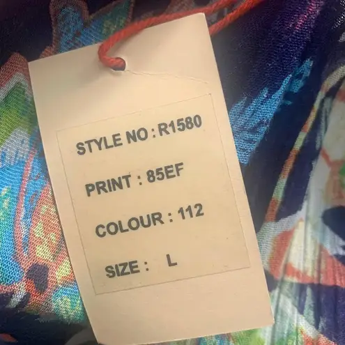 Raga Nocturnal Affair Floral Butterfly Bird Printed Mini Skirt Size US Large