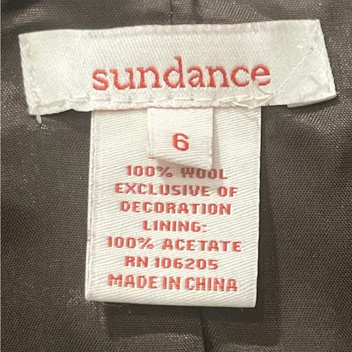 Sundance Brown Plaid Wool BlazerStudded Collar Boho Academia Grunge size 6