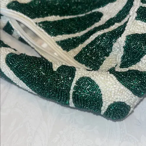 NWOT Sincerely Jules Beaded Green White Hobo Shoulder Bag
