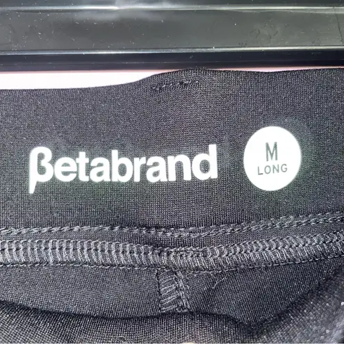 Betabrand Two-Pocket DPYP Dress Pant Yoga Pant Bootcut Women M Long Office Black