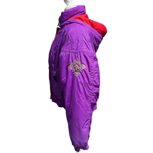 Obermeyer Vintage Ski Bomber Jacket Seduced Style Purple Red Women’s 12