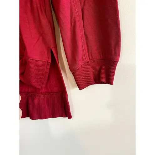 Peloton Small Top Sweatshirt Spell Out Logo Graphic Long Line Hi Lo Long Sleeve