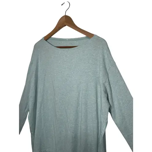 Lululemon Light Blue Long Sleeve Tunic Top Oversized Relaxed Fit Women's Size M Green