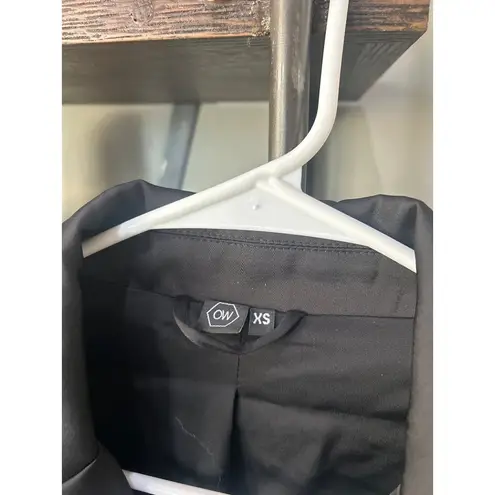 OW Collection Vegas Satin Jacket Black Womens Size Small