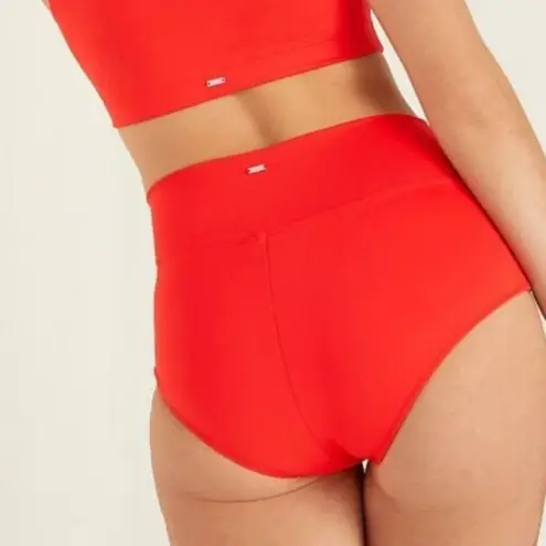PINK - Victoria's Secret Victoria's Secret Pink Active High Waist Shortie Bikini Bottom in Red size S NWT - Image 7