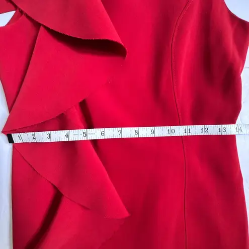Cinq à Sept Kimberlin Ruffle Cascade Red Dress Size 4