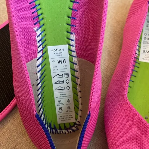 Rothy’s The Point Flats Womens in Dragon Fruit Pink