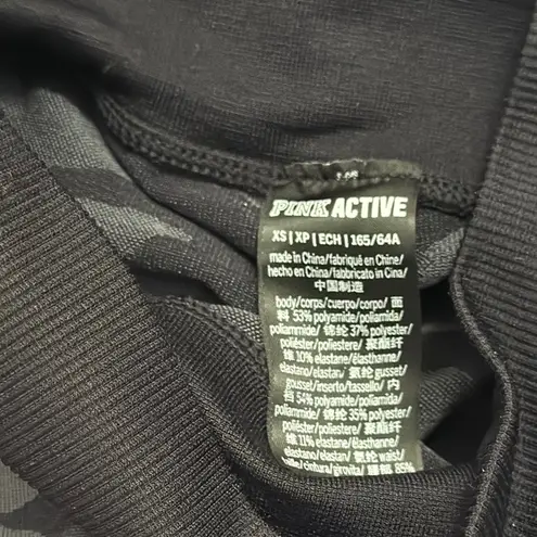 PINK Victoria's Secret Black and Gray High Waist Leggings Size XS