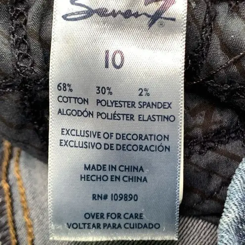 Seven7 Women's Denim Five Pocket Tummy High Rise Skinny Jeans Blue Size 10