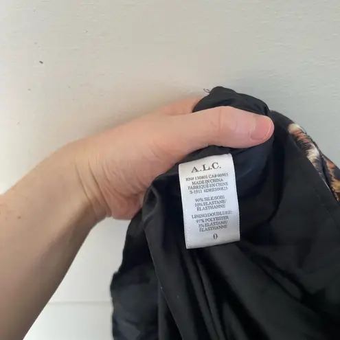 ALC Frank ALC Leopard Cutout Gabriela Silk Blend Dress