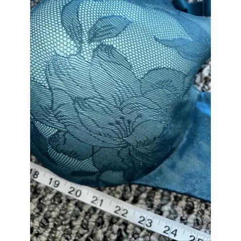 Cacique Invisible Lace Back smoother Lightly Lined Balconette Bra 40F Lingerie