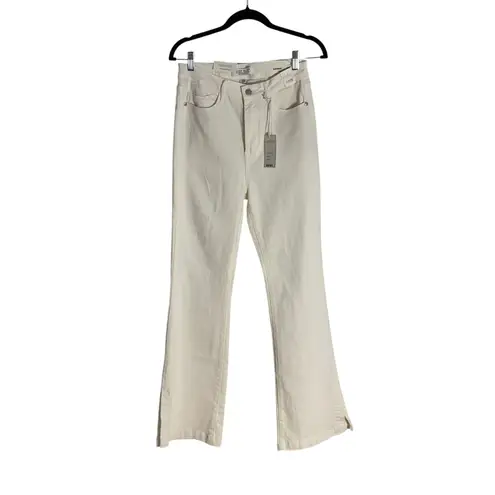 Judy Blue High Waist White Side Slit Slim Bootcut Denim Jeans NWT size 7/28