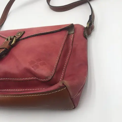 Patricia Nash Avellino Faded Rose Distressed Leather Crossbody Bag Purse READ