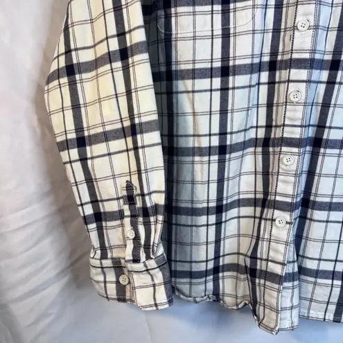 Ridgecut Toughwear Plaid Flannel Button Up Shirt Womens Size 2X Preppy Basic White - Image 4