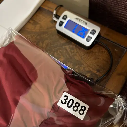 Honey Mark Sage Swim Romper Womens 3XL Burgundy Sleeveless Stretch Fit Pockets Red Size undefined