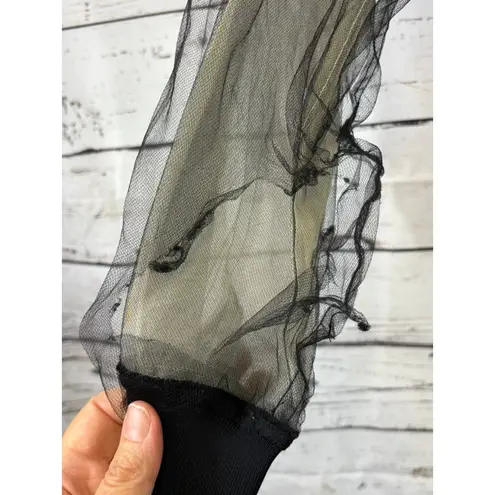 3.1 Phillip Lim Women's Black Beige Sheer Bomber Jacket Size 8