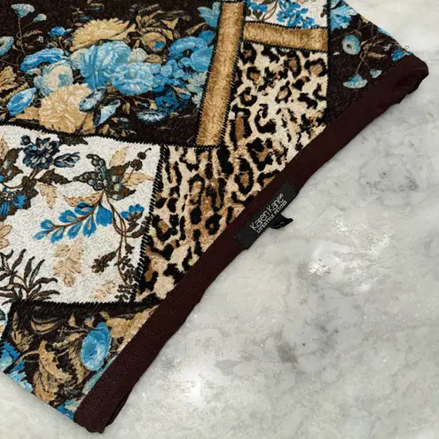 Karen Kane High-Low Midi Mixed Print Skirt. Size Small-P