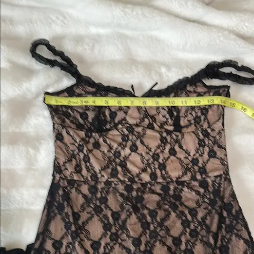 NWT Commense Size Small Lace Patchwork Cami Midi Dress Black