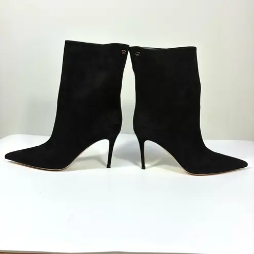 Gianvito Rossi Camoscio Stivale Pointed Toe Bootie Boots Black 39.5 EU NEW