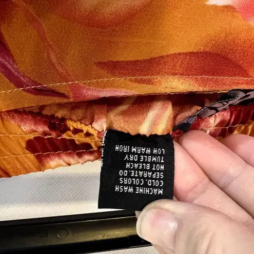 C&S Designs Tropical Maxi Wrap Skirt Size Medium Orange