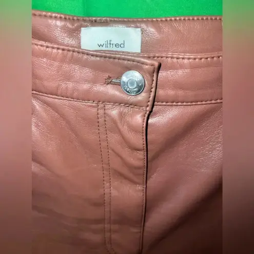 Wilfred  Faux Leather Camel Pants size 8