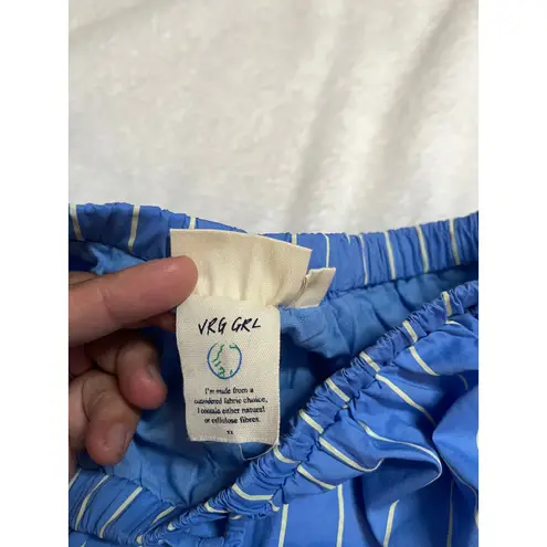 VRG GRL Annika Shorts in Cornflower Stripe Womans AUS6 US XS Blue
