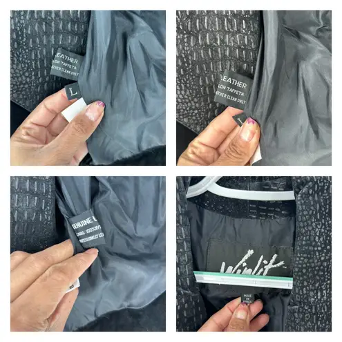 Vintage WINLIT Suede buckle waist Coat hour glass silhouette 80s western size L Black Size L