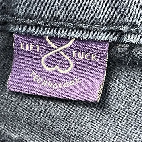 NYDJ Flared Pants Womens Size 4 Blue Relaxed Lift Tuck Slimming Short Casual