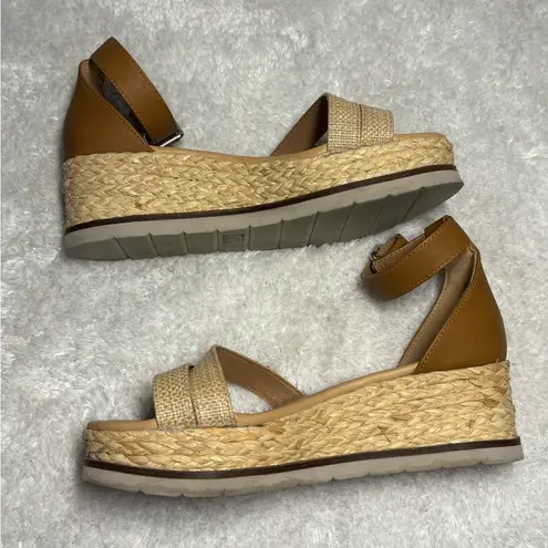 DV DOLCE VITA BREANNE ESPADRILLE PLATFORM ANKLE STRAP SANDALS NATURAL NIB SZ 7.5 Tan