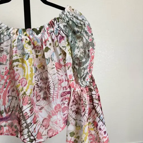 Live 4 Truth Festival Romantic Boho Crop Top Off Shoulder Ruffle Lightweight Medium Western