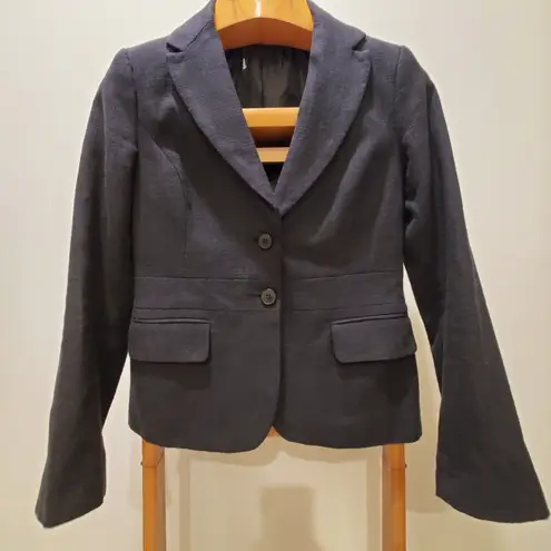 New York And Company Black Cotton Lined Blazer 8