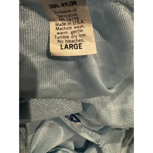 VINTAGE BERNETTE NEW YORK Baby Blue Lace Nightgown in Size Large