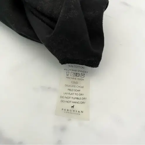 Peruvian Connection babydoll mini dress Long Sleeve Abstract print Sz Small