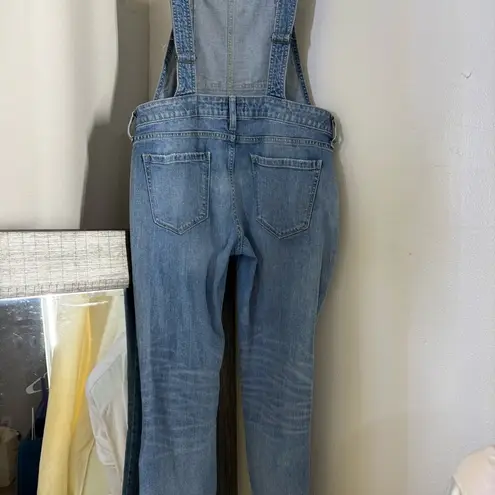 Arizona Jeans Arizona Jean Company Blue Distressed Denim Overalls
