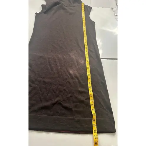 Land’s End Women’s Sweater Dress 100% Merino Wool Cowl Neck Size M Dark Brown Size M