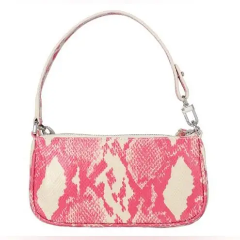 BY FAR Pink Rachel Mini Leather Shoulder Bag
