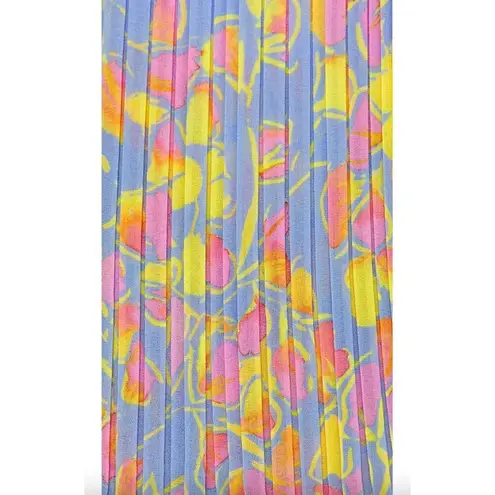 Amur Laine Tiered Floral Evening Gown Painter Scaevola Womens Size 6 Pink