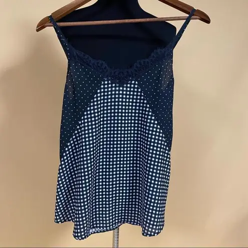 Ten Sixty Sherman 🛍️ Black White Spaghetti Straps Lace Trim Camisole Sz S NWOT - Image 2