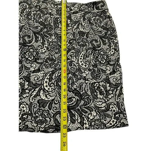 Lane Bryant  Women Plus Size 28 Skirt Black White Pencil (8-323)