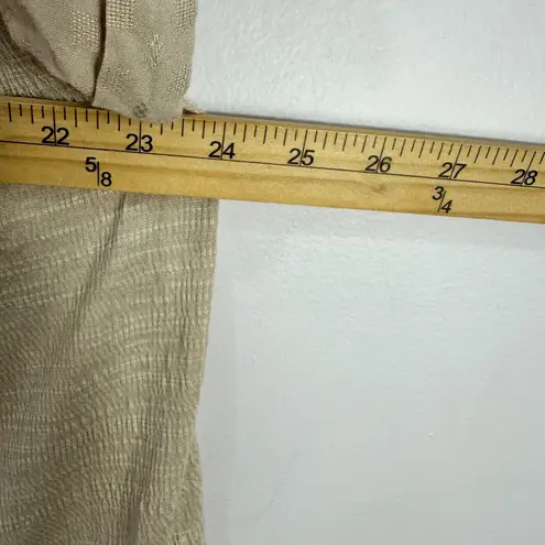 Soft Surroundings Top Womens 1X Beige Crochet Short Sleeve Cottage Granola Boho