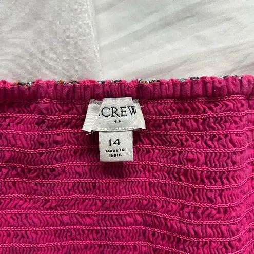 J. Crew | tiered block floral print puff sleeve midi dress Pink Size 14 - Image 6