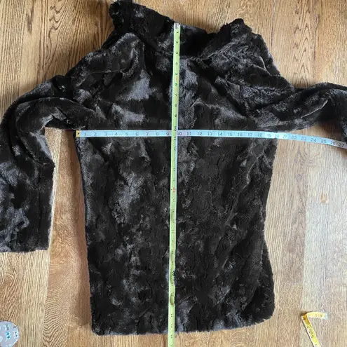 Karen Kane Faux Fur Wide Lapel Evening Jacket Black XS