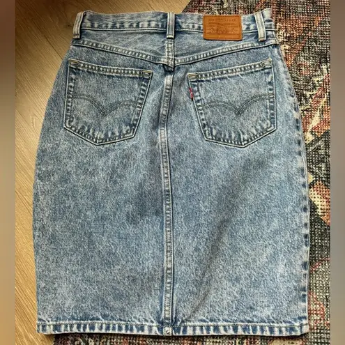 Levi's Levi’s Premium Denim Vintage Wash Button Front Denim Skirt