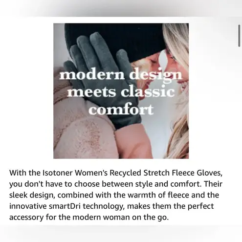 Isotoner women’s gloves in black