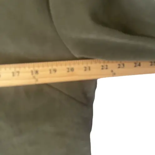 Jane Ashley Vintage 90s Size Large Green Faux Suede Button Up Blouse