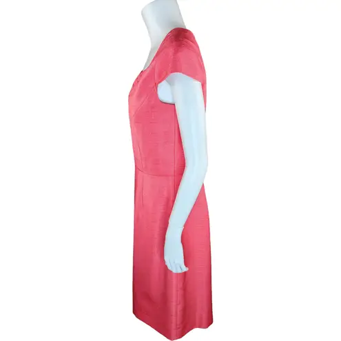 Preston & York Womens 8 Coral Sheath Midi Sleeveless Dress Lined Cocktail Zipper