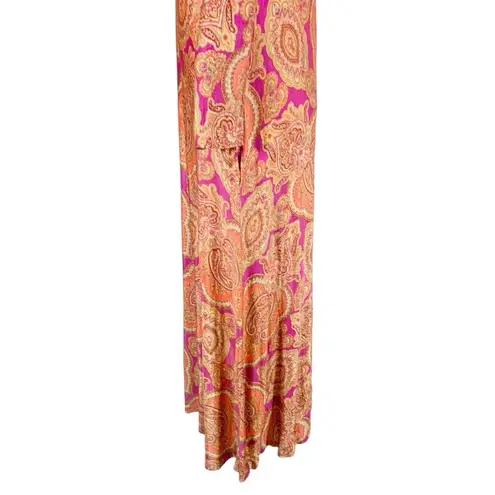 Vintage Sears Mock Neck Long Sleeve Psychedelic Maxi Dress Size 8
