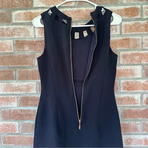 Eliza J . A Line Cutout Sleeveless Dress Women’s 4 Navy Blue Party