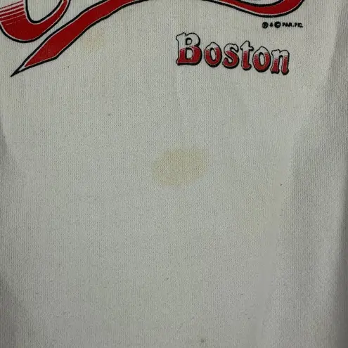 The Bar Discus Athletics Women's Vintage Cheers Boston Sweatshirt Size L White