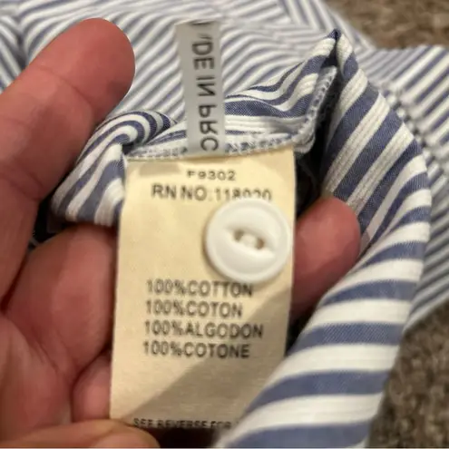 FRNCH Women’s Blue & White Striped Sundress Sz Large **see description